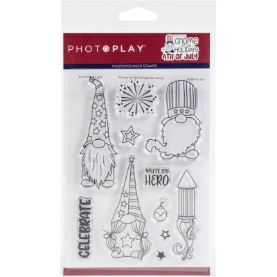 Gnome for 4th of July clear stamp set from PhotoPlay 12*17 cm