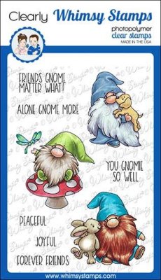 PRE-ORDER - Gnome friends clear stamp set from Whimsy Stamps 10x15 cm