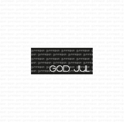 Swedish text about Christmas (God jul i ruta) rubber stamp from Gummiapan 3,5x1,5 cm