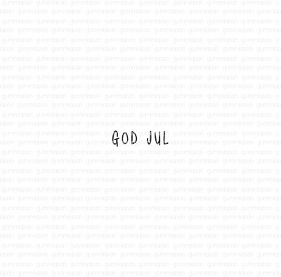 God jul pytteliten stämpel från Gummiapan 0,95x0,25 cm