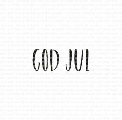 God jul stämpel från Gummiapan 2,5x1 cm