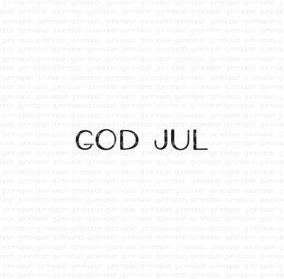 Swedish Merry Christmas rubber stamp (God jul) from Gummiapan 4,1x0,65 cm