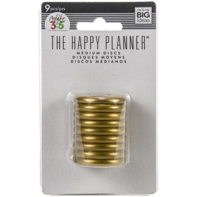 Gold planner discs 1,25 - Guldfärgade ringar för disc-album från The happy planner