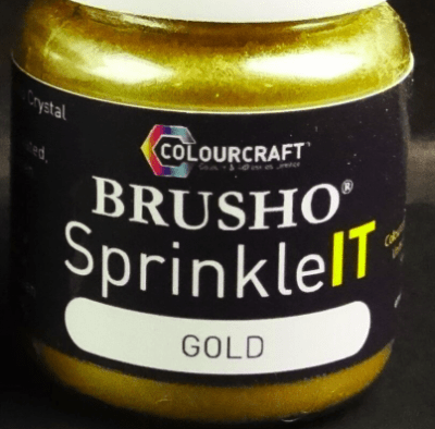 METALLIC GOLD BRUSHO SPRINKLE IT - Guldfärgat effektpulver 10 g