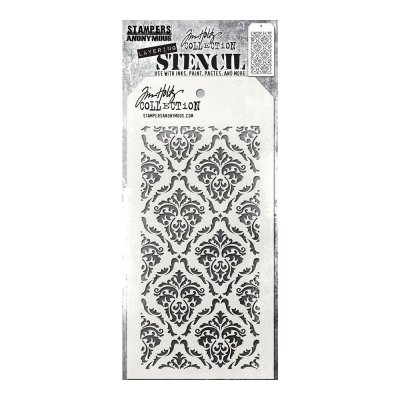 GOTHIC DAMASK STENCIL - Schablon från Tim Holtz Stamper's anonymous