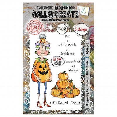 GOURDEE pumpkin Halloween clear stamp set - Stämpelset från AALL & Create A7