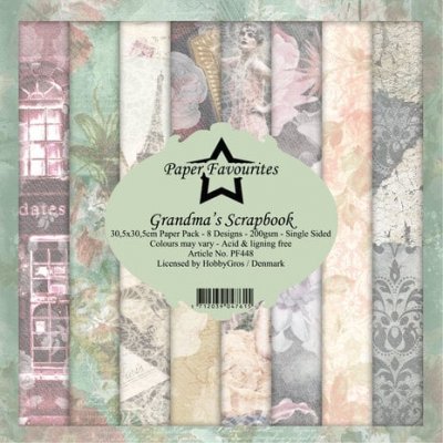 Grandma's Scrapbook 12x12 Inch Paper Pack from Paper favourites 30x30 cm