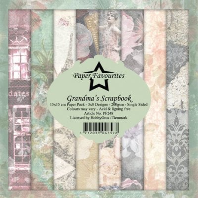 Grandma's Scrapbook 6x6 Inch Paper Pack from Paper favourites 15x15 cm