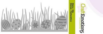 Grass edge with Easter eggs die - Stansmall med gräs och påskägg från Craft Emotions 5*10 cm