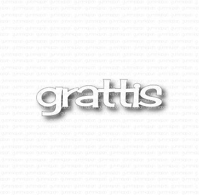 Grattis gemener 534 - Stansmall från Gummiapan 7,6x2,2 cm