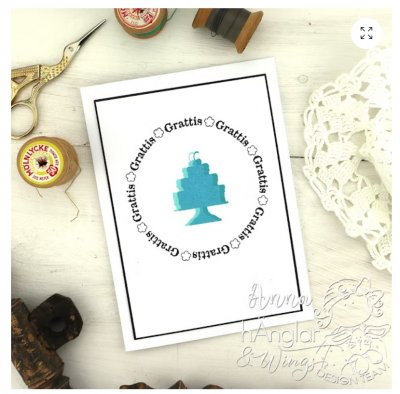 GRATTISCIRKELstämpelset från Hänglar & Wings A6