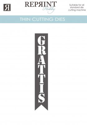 LODRÄT GRATTISVIMPELtag från Reprint 17x89 mm