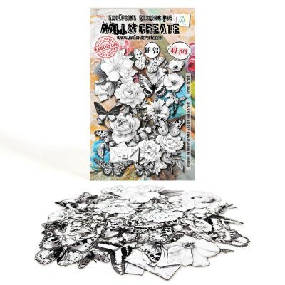 GRAVEL SCRIPT flowers butterflies ephemera from AALL & Create