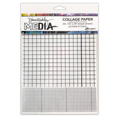 GRID collage paper 20 pcs 7½x10 från Dina Wakley Ranger ink