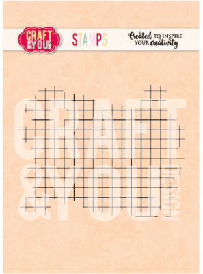 GRID clear stamp - Stämpel med rutmönster från Craft & You förp ca A6