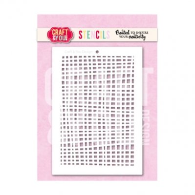 GRID stencil - Rutnätsschablon från Craft & You A6