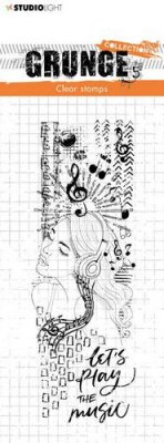 Music girl grunge clear stamp set 498 from 5,2*14,8 cm