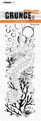 Seahorse Grunge Collection nr.224 clear stamp from Studio Light 21x7,4 cm