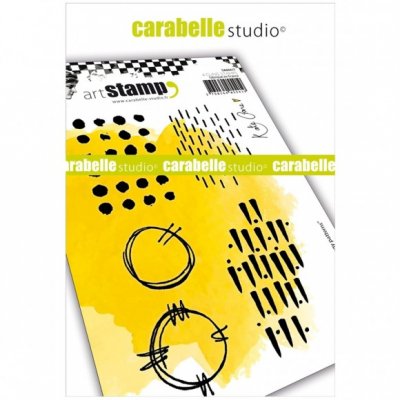 Grungy patterns stamp set - Texturstämplar från Carabelle Studio A6
