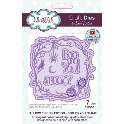 HALLOWEEN BOO TO YOU FRAME die - Stansmall från Sue Wilson Creative Expressions