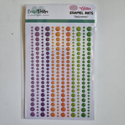 HALLOWEEN GLITTER ENAMEL DOTS - Platta dekorationer från CarlijnDesign