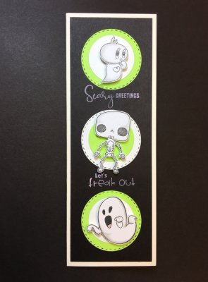 Cute ghost stamp - Stämpel med ett gulligt spöke från Gummiapan 2,2*3,8 cm