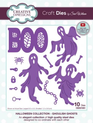 Ghoulish ghosts Halloween die set from Creative Expressions