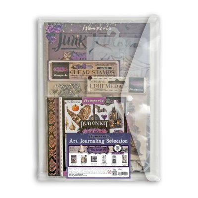 HALLOWEEN ART JOURNAL selection - Kit med junk journal, schablon m m från Vicky Papaioannou Stamperia