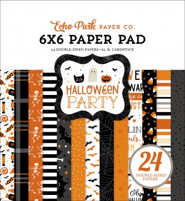 Halloween Party 6x6 Inch Paper Pad - Mönstrade papper från Echo Park 15x15 cm