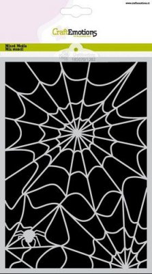 Halloween spider web stencil from Carla Creaties Craft Emotions A5