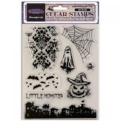 HALLOWEEN ART JOURNAL selection - Kit med junk journal, schablon m m från Vicky Papaioannou Stamperia