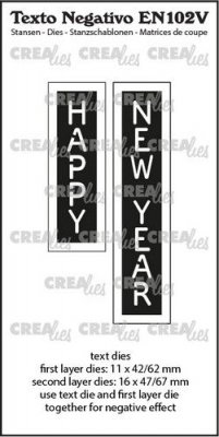 HAPPY NEW YEAR (vertical) word die set from CreaLies 1,6x4,7 cm, 1,6x6,7 cm