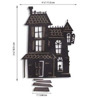 FÖRBESTÄLLNING - Haunted house die set - Stansmallar med halloweenhus från Tim Holtz / Sizzix
