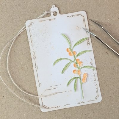 SEA BUCKTHORN havtorn die from Gummiapan ca 40 x 66,5 mm