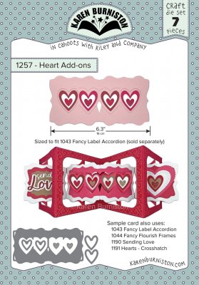HEART ADD-ONS die set - Stansmallar med hjärtan från Karen Burniston