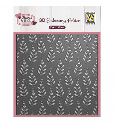 HEART BRANCHES embossing folder - Embossingfolder från Nellie Snellen