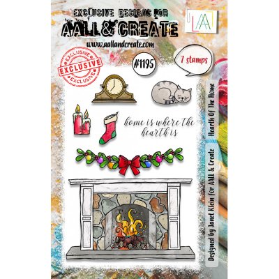 HEARTH OF THE HOME clear stamp set from Janet Klein AALL & Create A7