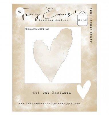 HEART stencil from Tracy Evans 10x10 cm