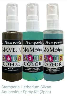 HERBARIUM SILVAE AQUACOLOR KIT - Sprayflaskor från Stamperia