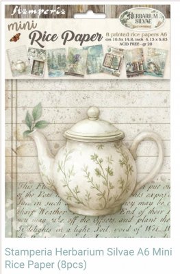 HERBARIUM SILVAE MINI RICE PAPER PACK from Stamperia A6