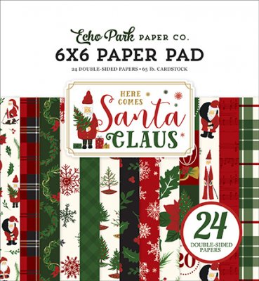 Here Comes Santa Claus paper pad 6x6 from Echo Park 15x15 cm