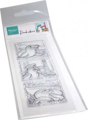Hetty's Peek-a-boo BEACH Clear Stamp set - Stämpelset med havstema från Marianne Design