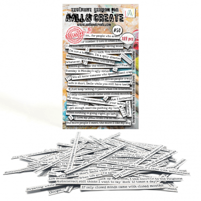 HILARIOUS HEADLINES quote ephemera #50 - Engelska citat från AALL & Create A6