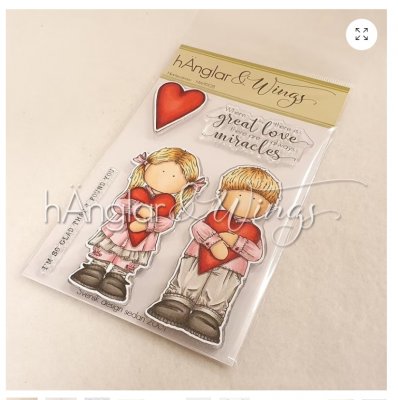 HJÄRTEVÄNNERstämpelset från Hänglar & Wings A6