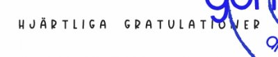 Hjärtliga gratulationer - Textstämpel från Gummiapan6,7*0,35 cm