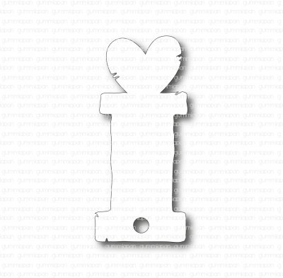 Hearty bobin label die from Gummiapan 2,9*6,4 cm