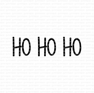 Ho ho ho - Engelsk textstämpel med jultema från Gummiapan 1,2*0,4 cm