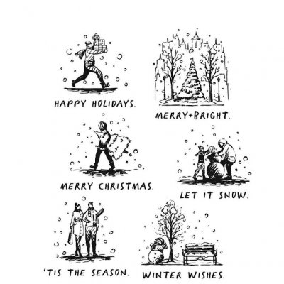 HOLIDAY SKETCHBOOK Christmas rubber stamp set from Tim Holtz Stamper's Anonymous