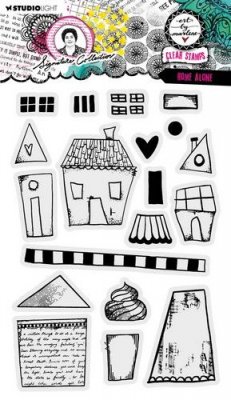 HOME ALONE clear stamp set - Stämpelset med hus från Art by Marlene Studio Light A5