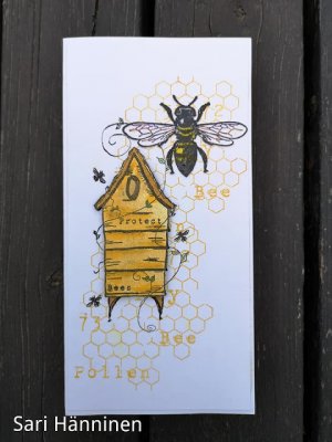 #330 Honeybee clear stamp set from Aall & Create A5 Tracy Evans
